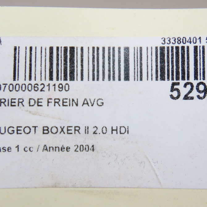 Etrier de frein avant gauche occasion PEUGEOT BOXER II Phase 1 02-2002->06-2006 2.0 HDI 85ch 4401L6 6