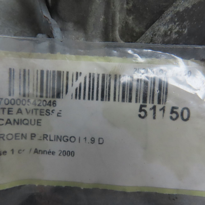 Boîte à vitesse mecanique occasion CITROEN BERLINGO I Phase 1 09-1996->11-2002 1.9 D 2222RY 6