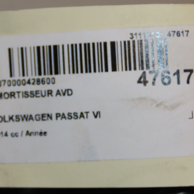 Amortisseur avant droit occasion VOLKSWAGEN PASSAT VI Phase 1 CC 11-2011->12-2017 3C0413031D 4