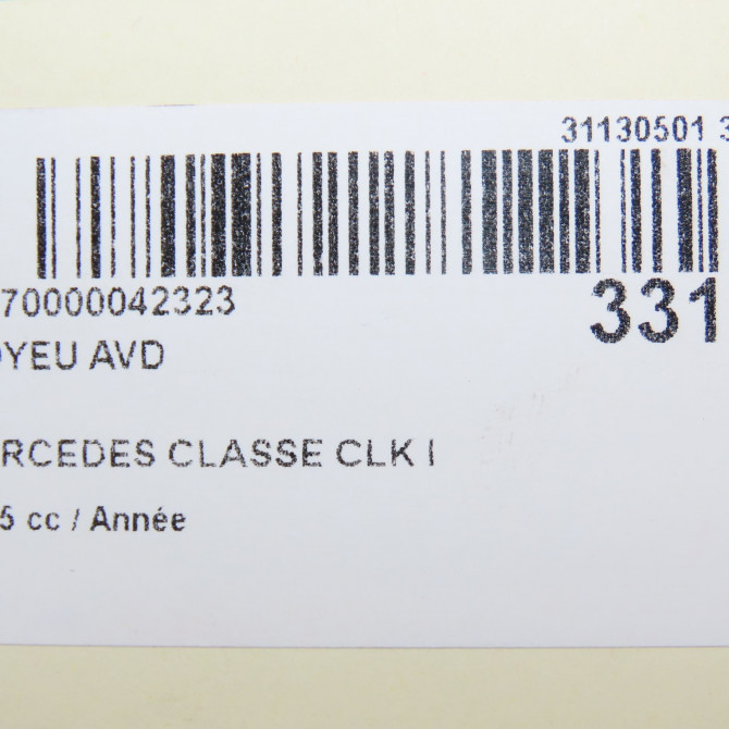 Moyeu avd occasion MERCEDES CLASSE CLK II Phase 2 COUPE 05-2005->12-2009 2033300051 6
