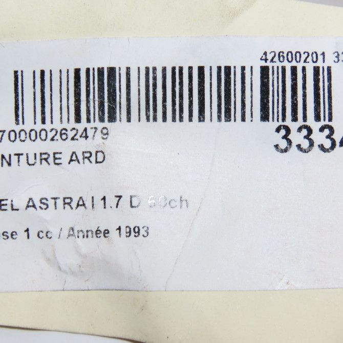 Ceinture arrière droite occasion OPEL ASTRA I Phase 1 10-1991->06-1994 1.7 D 60ch 90286924 5