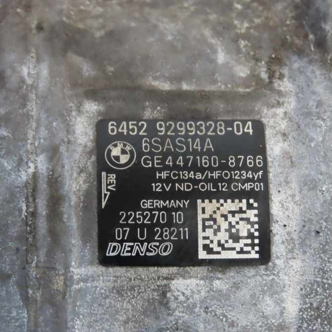 Compresseur air conditionne occasion B.M.W. SERIE 1 II phase 2 03-2015->... 114 D 95ch 64529299329 5