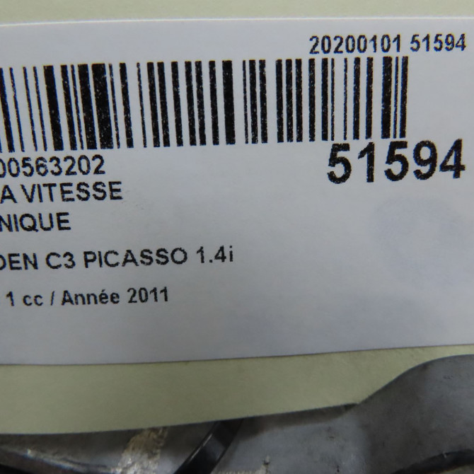 Boîte à vitesse mecanique occasion CITROEN C3 PICASSO Phase 1 02-2009->08-2012 1.4i 16v 95ch 2222YA 6