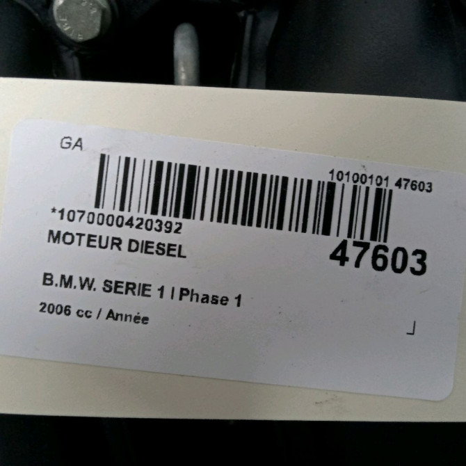 Moteur diesel occasion B.M.W. SERIE 1 I Phase 1 05-2004->12-2006 11000441275 6