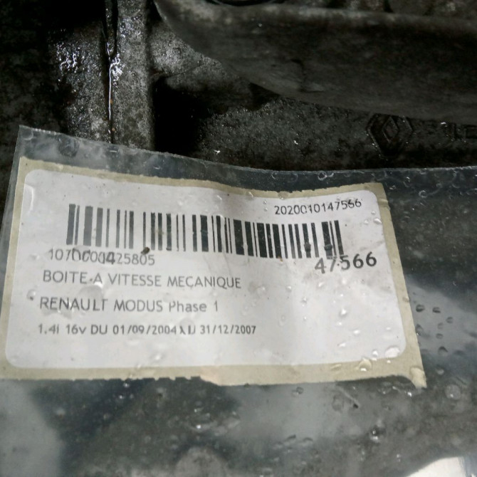 Boîte à vitesse mecanique occasion RENAULT MODUS Phase 1 09-2004->12-2007 1.4i 16v 7701723420 5