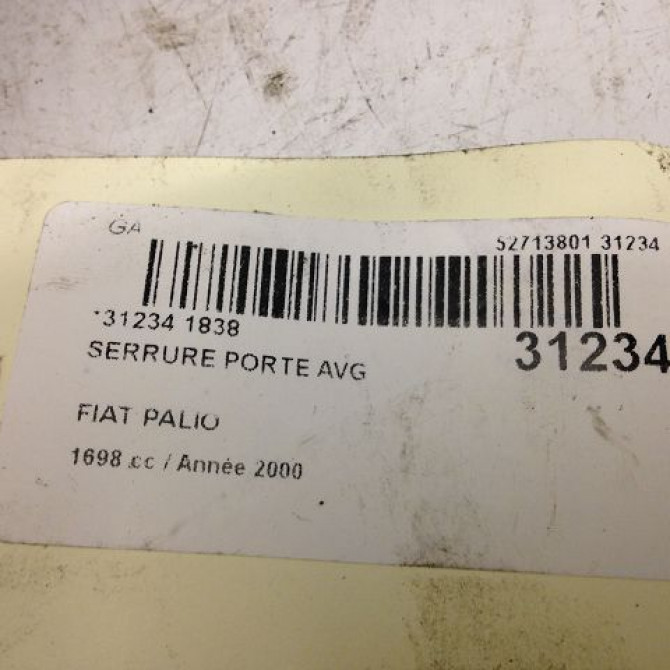 Serrure porte avg occasion FIAT PALIO Phase 1 03-1998->12-2002 3