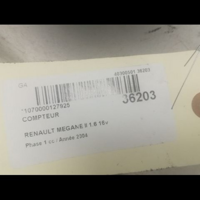 Compteur occasion RENAULT MEGANE II Phase 1 09-2003->12-2005 1.6 16v 8200364027 3