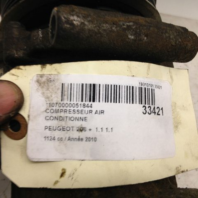 Compresseur air conditionne occasion PEUGEOT 206 + Phase 1 03-2009->05-2013 1.1i 8v 60ch 9800822280 5