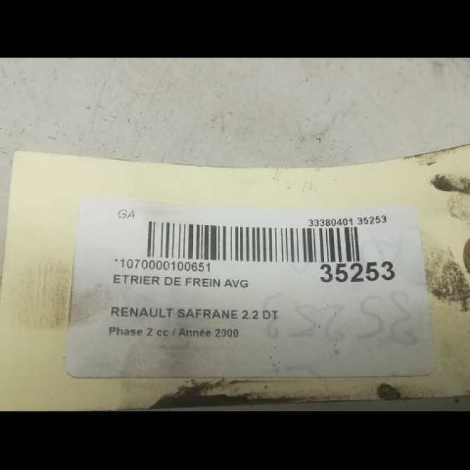 Etrier de frein avant gauche occasion RENAULT SAFRANE Phase 2 09-1996->08-2000 2.2 DT 7701203661 3