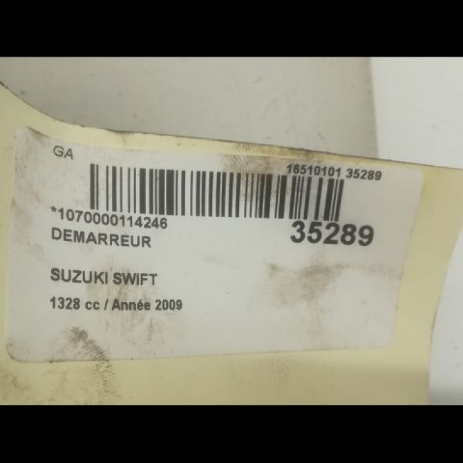 Démarreur occasion SUZUKI SWIFT III Phase 1 03-2005->09-2011 1.3i 90ch 3110063J00 5