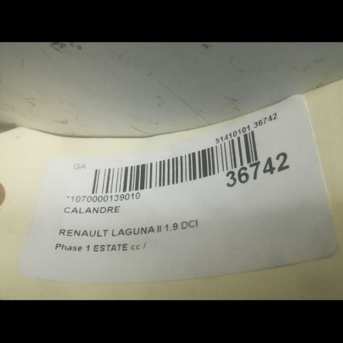 Calandre occasion RENAULT LAGUNA II Phase 1 ESTATE 11-2000->03-2005 1.9 DCI 110ch 8200390126 2