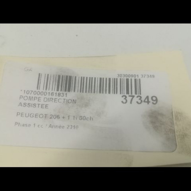 Pompe direction assistee occasion PEUGEOT 206 + Phase 1 03-2009->05-2013 1.1i 60ch 9800248380 3