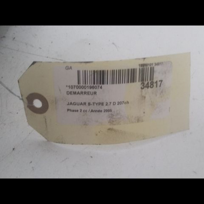 Démarreur occasion JAGUAR S-TYPE Phase 2 01-2002->12-2007 2.7 D 207ch C2C32959 3