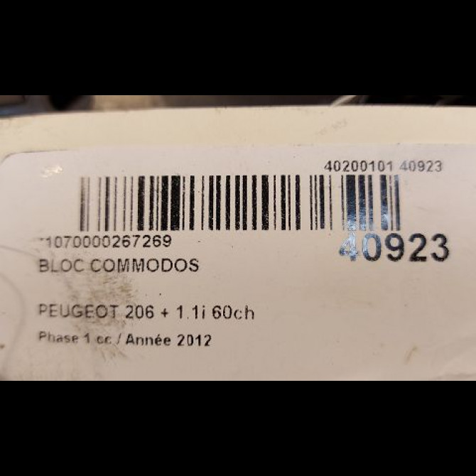 Bloc commodos occasion PEUGEOT 206 + Phase 1 03-2009->05-2013 1.1i 60ch 96787394XT 5