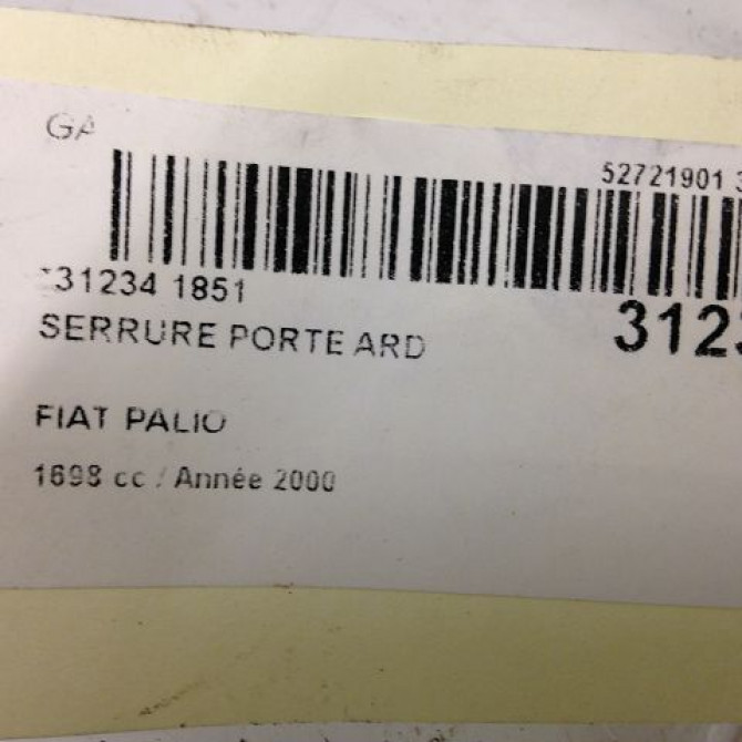 Serrure porte ard occasion FIAT PALIO Phase 1 03-1998->12-2002 3