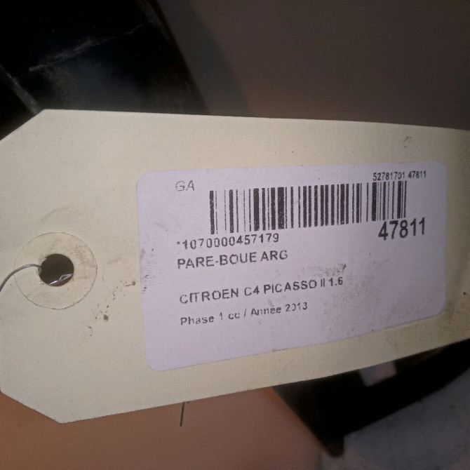 Pare-boue arrière gauche occasion CITROEN C4 PICASSO II Phase 1 04-2013->... 1.6 e-HDi 8v 115ch 4