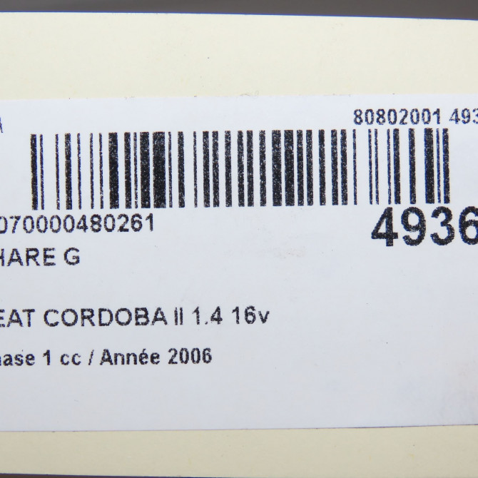 Phare gauche occasion SEAT CORDOBA II Phase 1 10-2002->05-2009 1.4 16v 100ch 6L1941751D 6