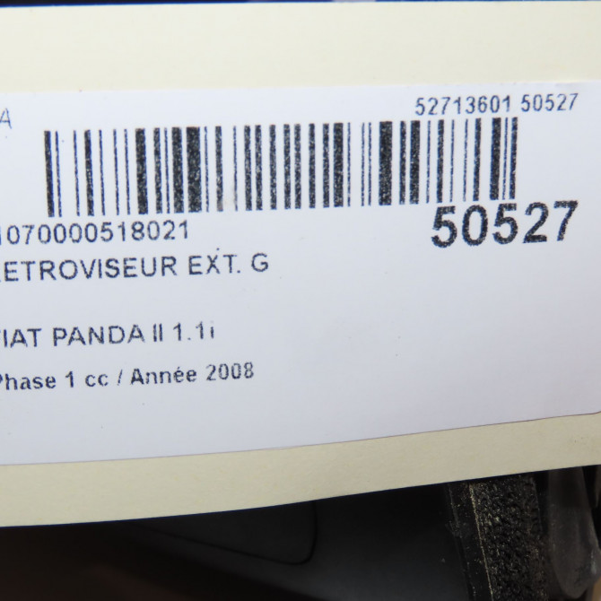 Retroviseur exterieur gauche occasion FIAT PANDA II Phase 1 09-2003->12-2012 1.1i 735357191 3