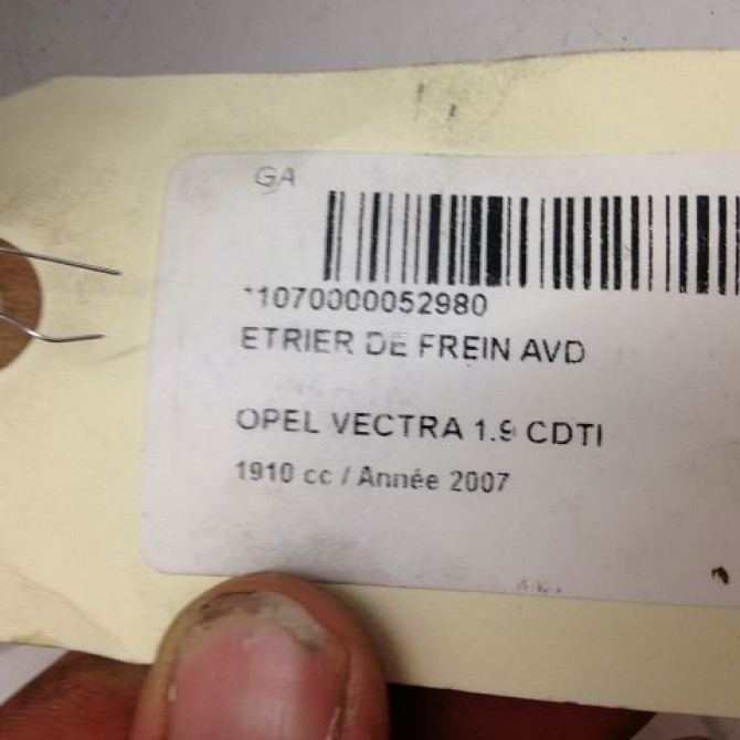 Etrier de frein avant droit occasion OPEL VECTRA III Phase 2 10-2005->06-2007 93185746 4