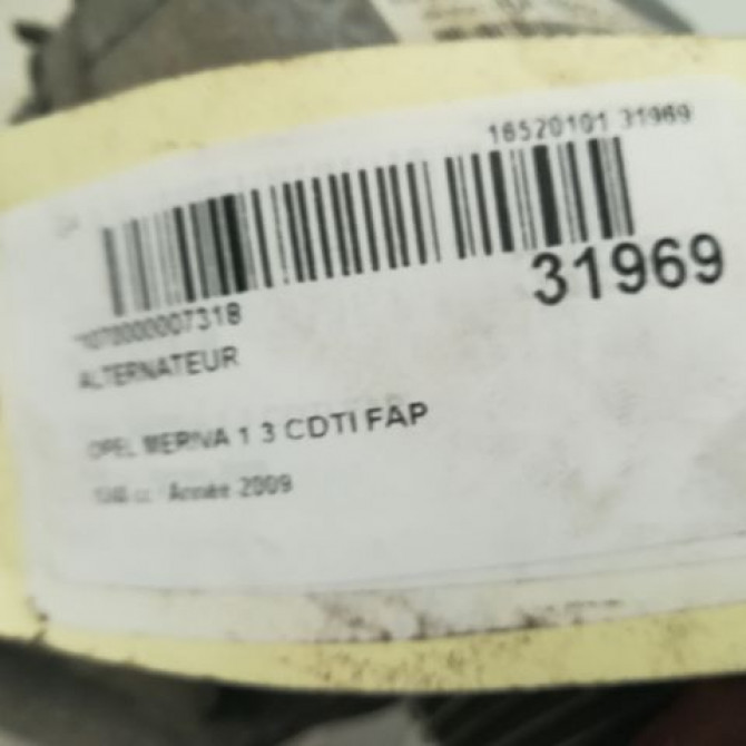 Alternateur occasion OPEL MERIVA I Phase 2 01-2006->09-2010 1.3 CDTI 75ch 95520871 4
