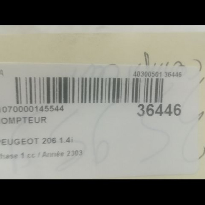 Compteur occasion PEUGEOT 206 Phase 1 09-1998->03-2009 1.4i 6106LN 3