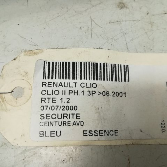 Ceinture avant droite occasion RENAULT CLIO II Phase 1 03-1998->06-2001 1.2 7700436756 7
