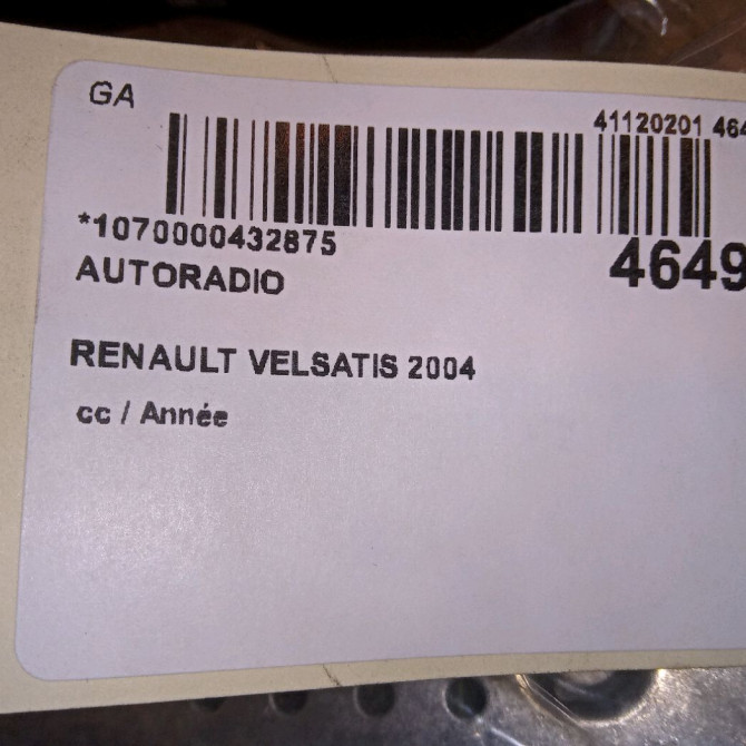 Autoradio occasion RENAULT VELSATIS 8200339751 6