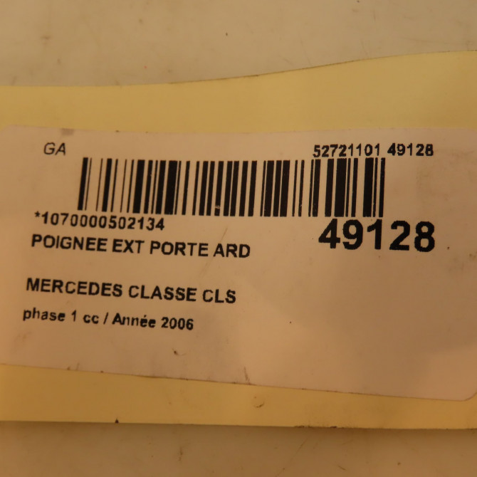 Poignee ext porte ard occasion MERCEDES CLASSE CLS Phase 1 04-1995->04-1999 320 CDI 224ch 3