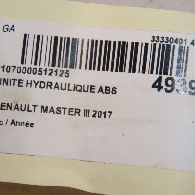 Unité hydraulique ABS occasion RENAULT MASTER III Phase 2 06-2014->... 2.3 DCI 145ch 476601698R 4