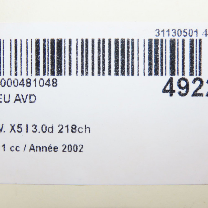 Moyeu avd occasion B.M.W. X5 I Phase 1 04-2000->12-2006 3.0d 218ch 31206756256 5