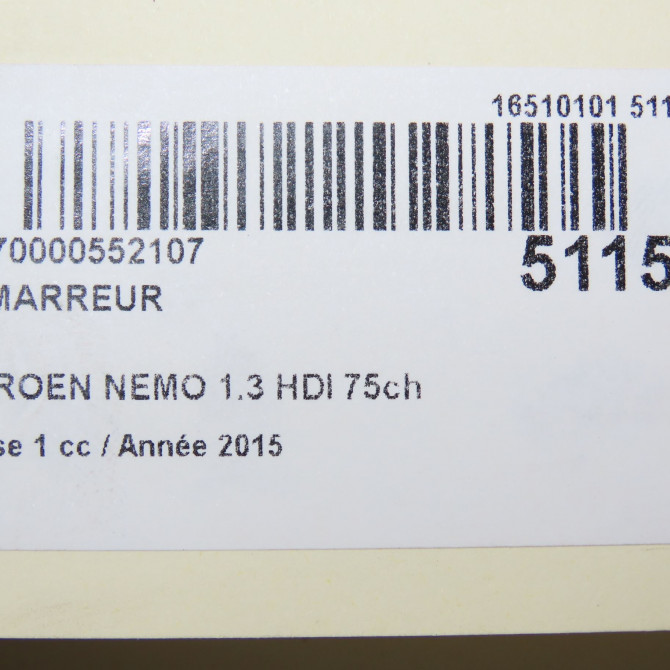 Démarreur occasion CITROEN NEMO Phase 1 09-2008->... 1.3 HDI 75ch 1612794380 7