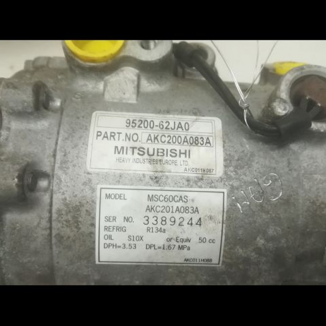 Compresseur air conditionne occasion SUZUKI SWIFT III Phase 1 03-2005->09-2011 1.3i 90ch 9520062JA0 3