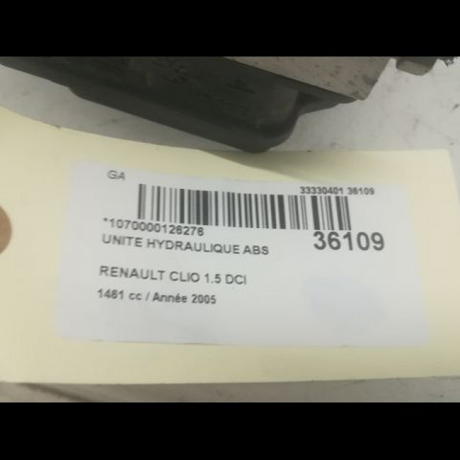 Unité hydraulique ABS occasion RENAULT CLIO III Phase 1 09-2005->03-2009 1.5 DCI 70ch 7701209606 4