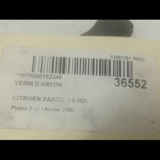 Verin droit hayon occasion CITROEN XANTIA Phase 2 12-1997->06-2001 2.0 HDi 90ch 8731A8 2