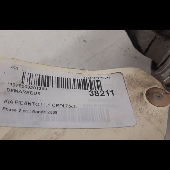 Démarreur occasion KIA PICANTO I Phase 2 01-2008->03-2011 1.1 CRDI 75ch 361002A200 4