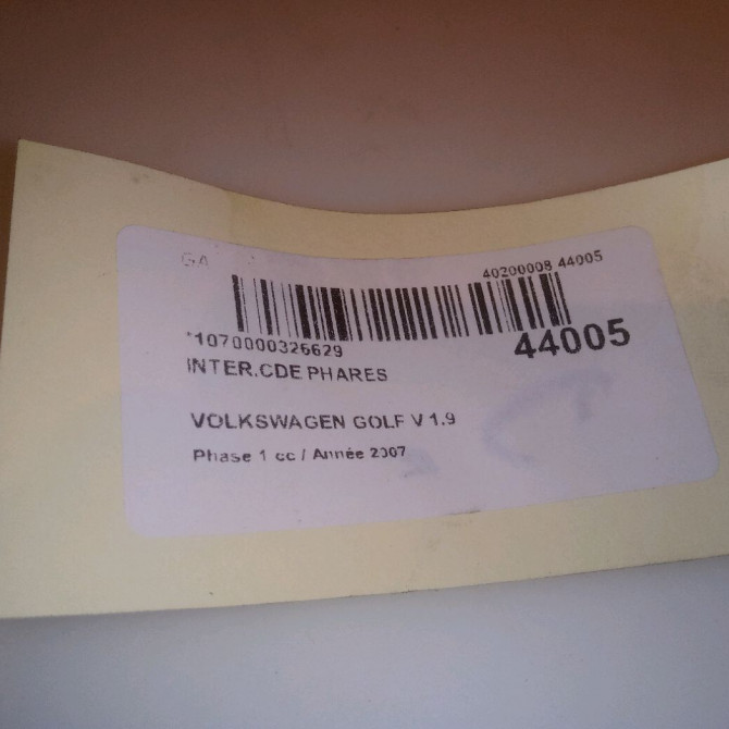 Interrupteur commande de phares occasion VOLKSWAGEN GOLF V Phase 1 11-2003->10-2008 1.9 TDI 90ch 3C8941431BXSH 4