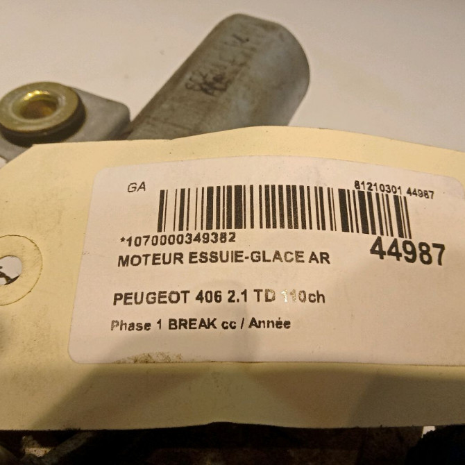Moteur essuie-glace arrière occasion PEUGEOT 406 Phase 1 04-1995->04-1999 2.1 TD 110ch 6405C8 4