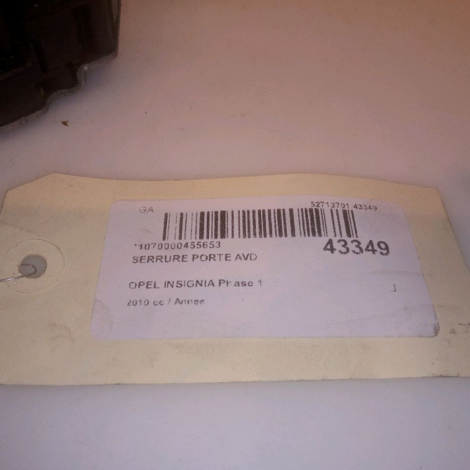 Serrure porte avd occasion OPEL INSIGNIA Phase 1 01-2009->03-2013 13577976 4