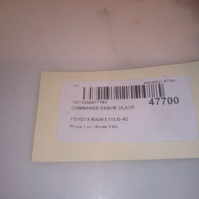 Commande essuie glace occasion TOYOTA RAV4 II Phase 1 07-2000->10-2003 115 D-4D 8465242120 5