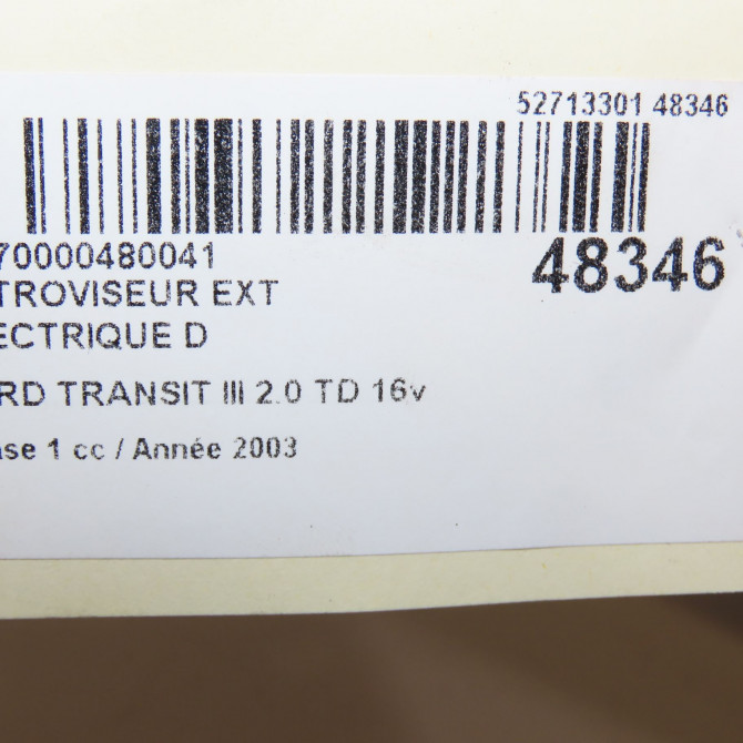 Retroviseur exterieur electrique droit occasion FORD TRANSIT III Phase 1 08-2000->09-2006 2.0 TD 16v 100ch 4643479 5