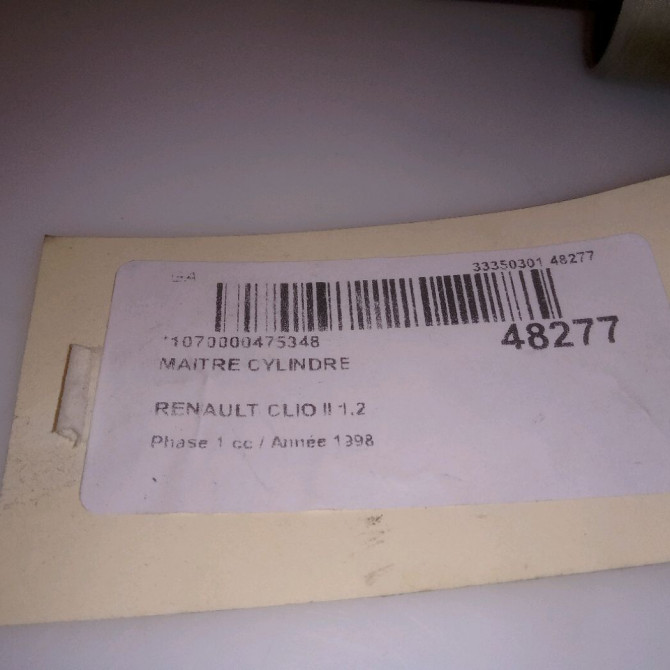 Maitre cylindre occasion RENAULT CLIO II Phase 1 03-1998->06-2001 1.2 7701205815 4