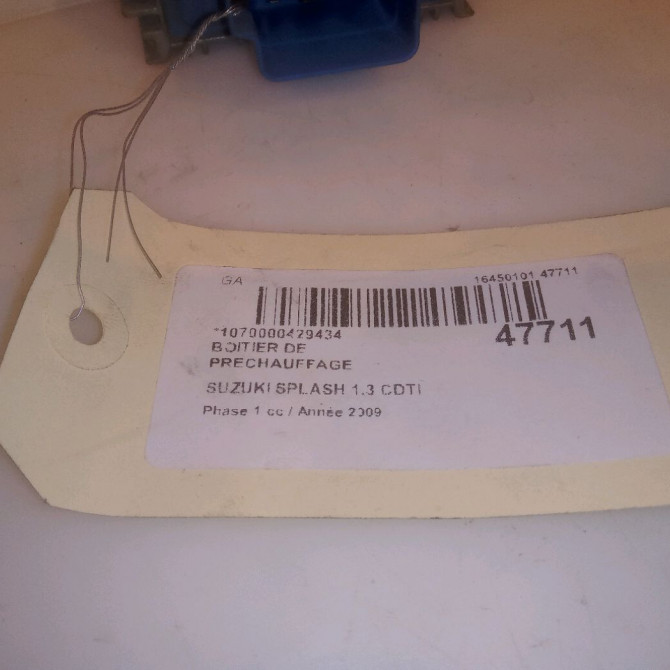 Boitier de préchauffage occasion SUZUKI SPLASH Phase 1 03-2008->12-2012 1.3 CDTI 75ch 3885085E01 5
