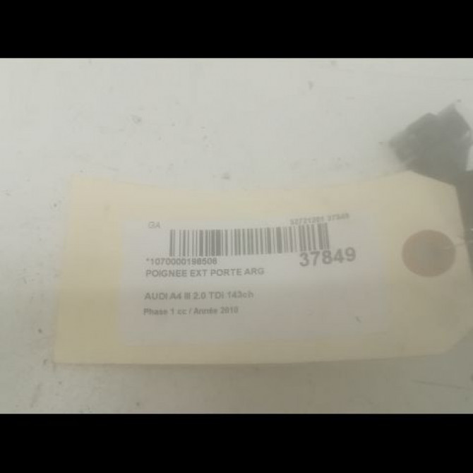 Poignee ext porte arg occasion AUDI A4 III Phase 1 01-2008->10-2011 2.0 TDi 143ch 8T0837205AGRU 2