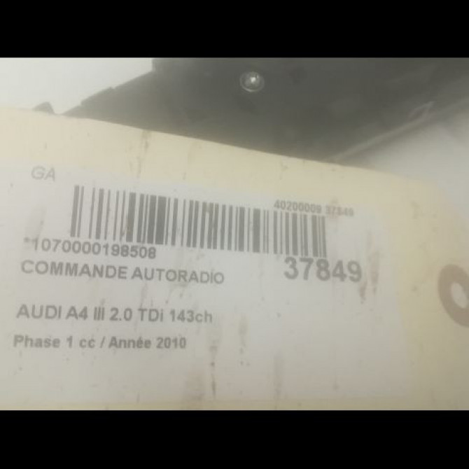 Commande autoradio occasion AUDI A4 III Phase 1 01-2008->10-2011 2.0 TDi 143ch 3