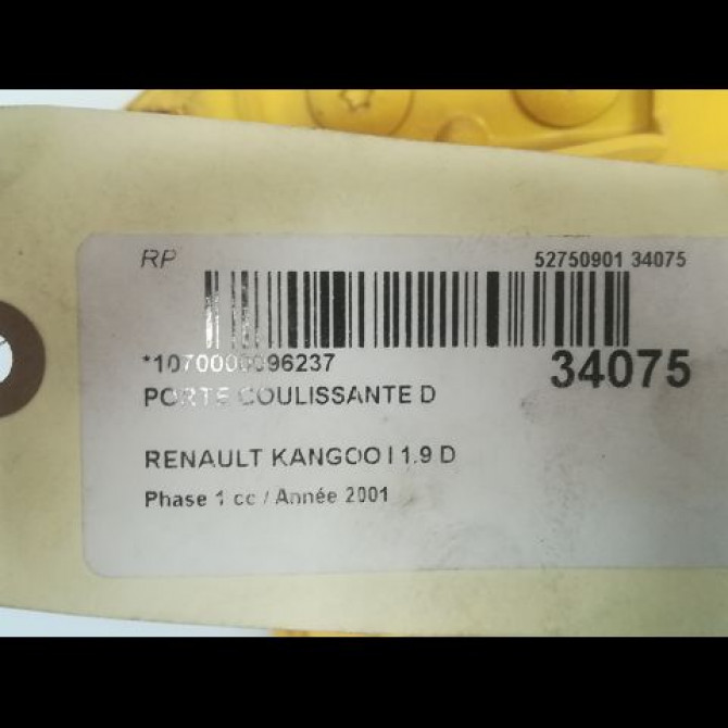 Porte coulissante d occasion RENAULT KANGOO I Phase 1 09-1997->06-2003 1.9 D 7751473603 3