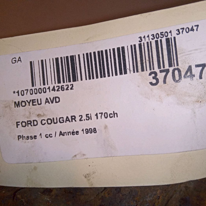 Moyeu avd occasion FORD COUGAR Phase 1 10-1998->07-2001 2.5i 170ch 1133023 4