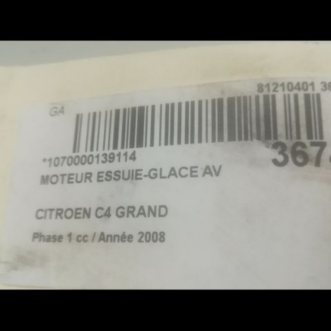 Moteur essuie-glace avant occasion CITROEN C4 GRAND PICASSO I Phase 1 10-2006->09-2013 1.6 HDI 110ch 6405PG 4