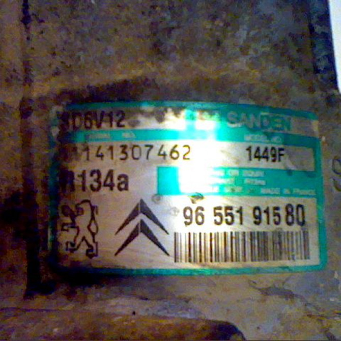 Compresseur air conditionne occasion PEUGEOT 206 Phase 1 09-1998->03-2009 1.6 HDI 16v 9800822280 4