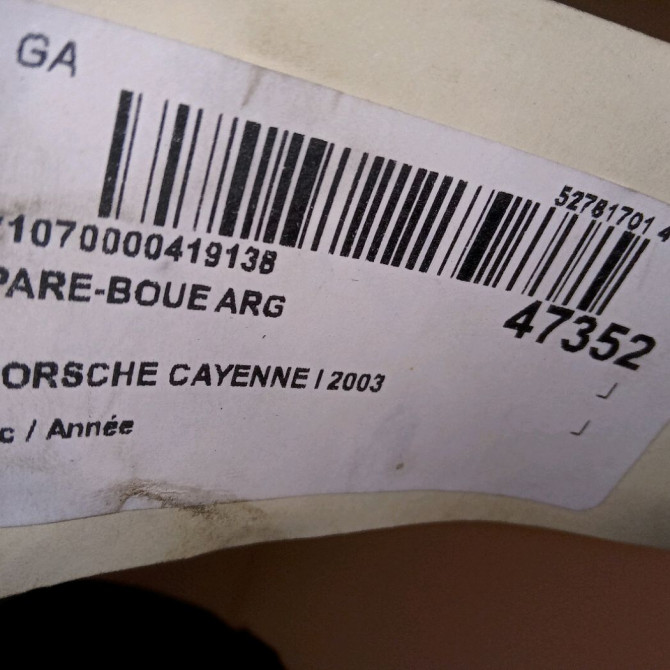 Pare-boue arrière gauche occasion PORSCHE CAYENNE I 852997 3