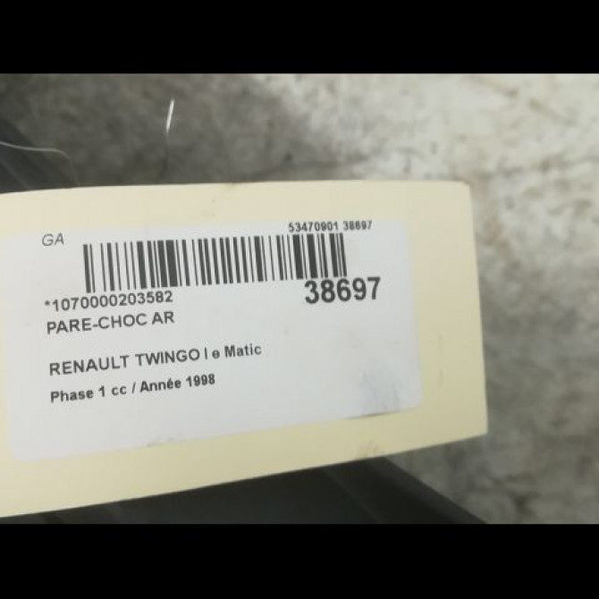 Pare-choc arrière occasion RENAULT TWINGO I Phase 2 08-1998->08-2000 1.2i 60ch 7700420919 7